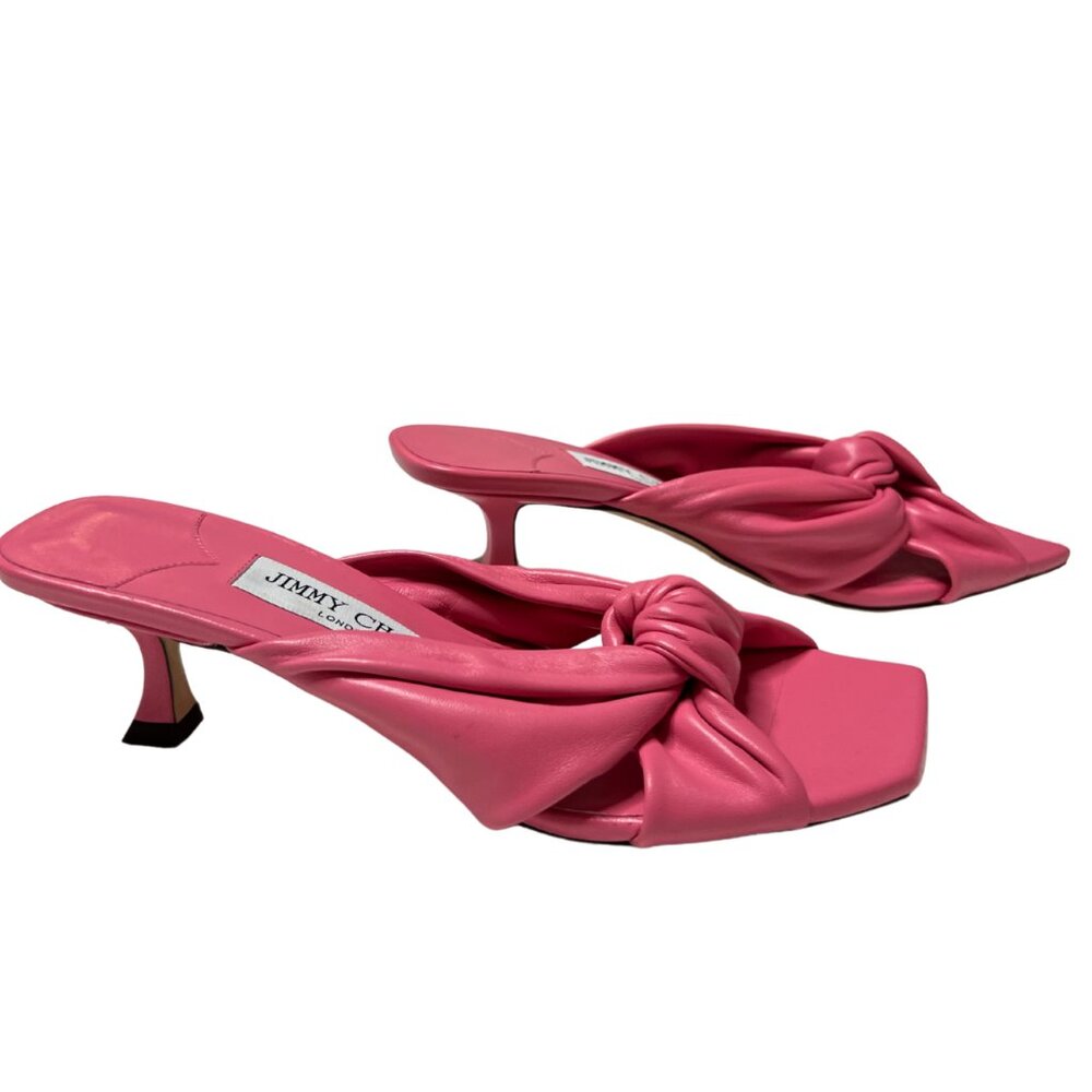 🎀 Pink Jimmy Choo Avenue Twisted Mules 🎀